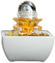 White Tabletop Fountain with Yuanbao Ornament
