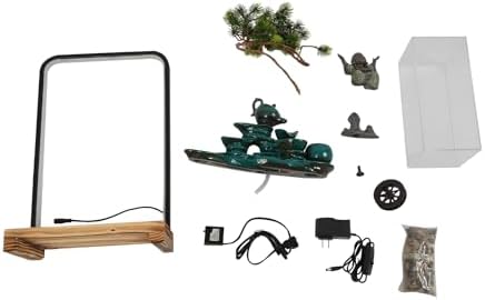 Zen Tabletop Fountain with LED Lights and Fish Tank
