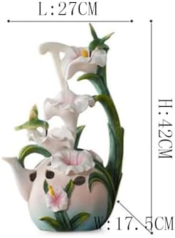 Elegant Desktop Fountain with Hummingbird and Lily Design
