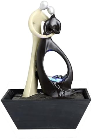 Modern Desktop Water Fountain with Two Dancing Figures