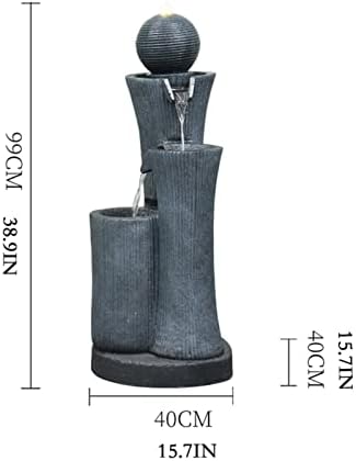 Resin Waterfall Tabletop Fountain - Indoor Outdoor Decorative Fountain