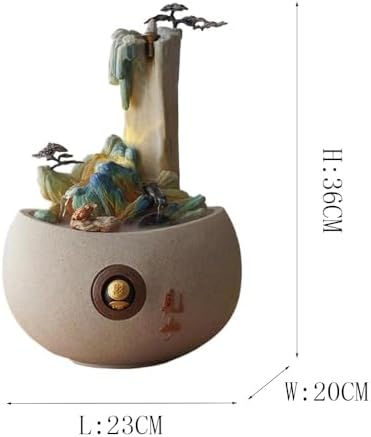 White Sandstone Tabletop Fountain for Relaxation and Meditation