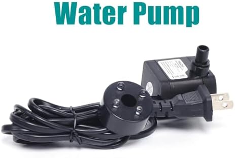 Winneshop Tabletop Fountain with LED Lights and Pump