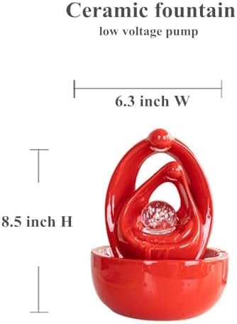 Ceramic Tabletop Fountain for Indoor and Outdoor Home Decor