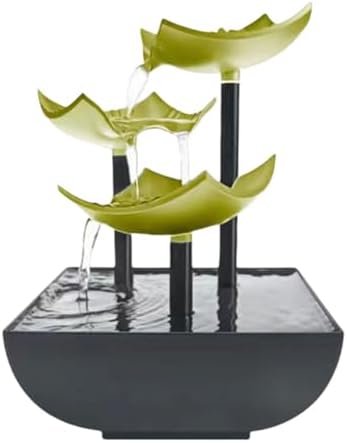 Generic Indoor Tabletop Water Fountain with LED Light Zen Meditation Waterfall