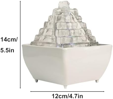 Ceramic Indoor Fountain with LED Light for Home and Office