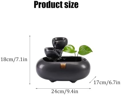 Creative Ceramic Water Circulation Tabletop Fountain with Atomizer