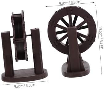 Luxshiny Miniature Water Wheel Fountain Decor for Indoor and Office
