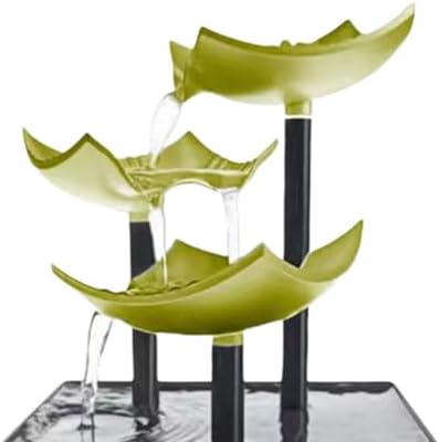 Generic Indoor Tabletop Water Fountain with LED Light Zen Meditation Waterfall
