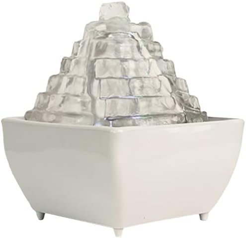 Ceramic Indoor Fountain with LED Light for Home and Office