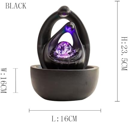 Modern Minimalist Ceramic Tabletop Fountain Black