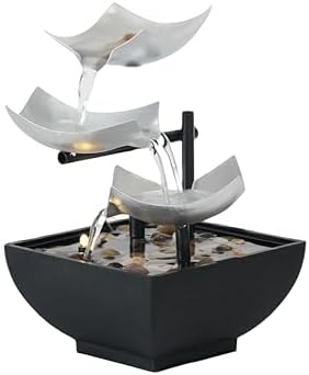 Fengshui Caishen Tabletop Water Fountain for Meditation and Relaxation