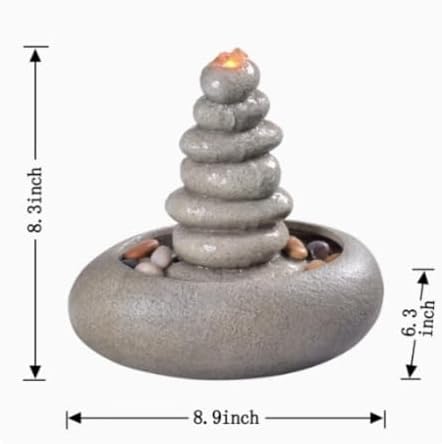 Desktop Fountain with Gurgling Water for Living Room Decor