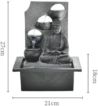 Zen Buddha Water Fountain for Desk and Home