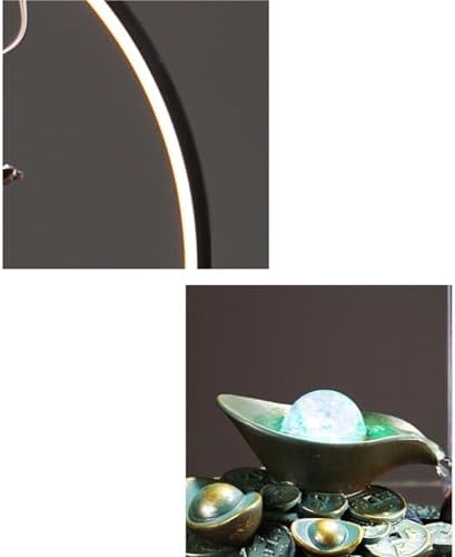 Tabletop Fountain with Water Circulation and Miniature Plants