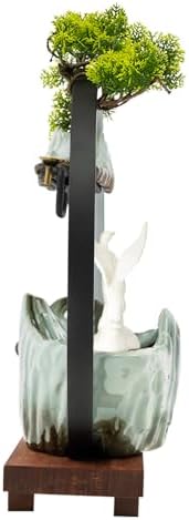 Emmliy Tabletop Water Fountain with LED Light Mist