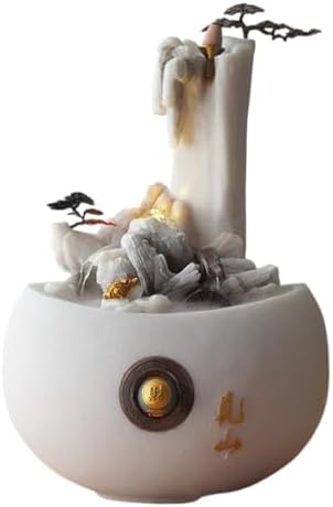 White Sandstone Tabletop Fountain for Relaxation and Meditation