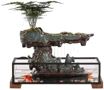 Wealth-Inducing Landscape Fountain for Office Desk