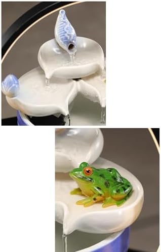 Indoor Ceramic Water Fountain with Zen Waterfall Design