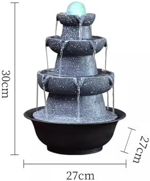 Elegant Tabletop Water Fountain with Rotating Water Ball and LED Light