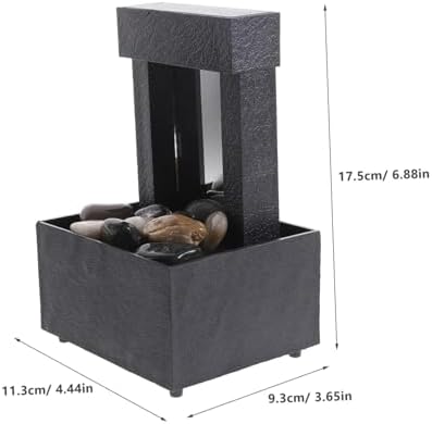 SOLUSTRE Running Water Ornament Desktop Fountain Zen Decor for Home Office Bedroom