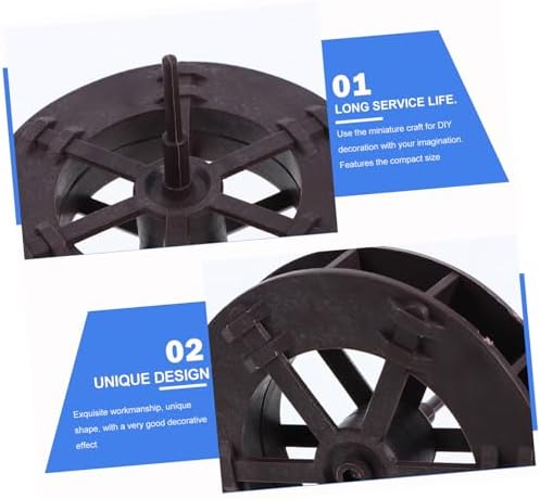 Cabilock 2pcs Rotating Water Wheel Fountain Decor