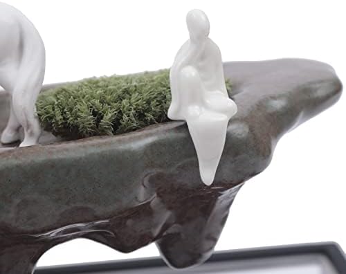 Calm Indoor Tabletop Water Fountain with Aquarium and Rockery