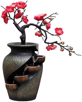 Modern Bonsai Rockery Water Fountain - Resin Tabletop Decor