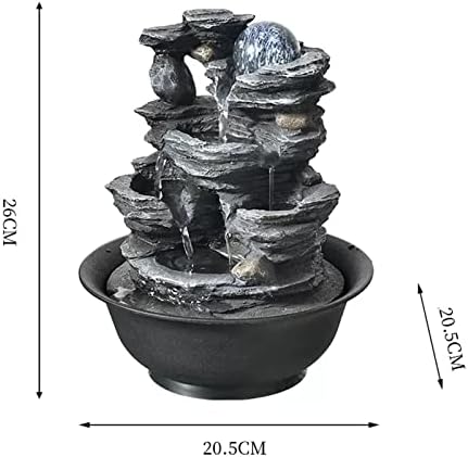 XRXwuf689 Desktop Water Fountain with Resin Laminated Rock