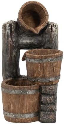 Elegant 3-Tier Bucket Fountain with LED Lights