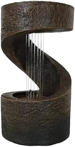 Winding Showers 13-Inch Indoor Tabletop Water Fountain with LED Lighting
