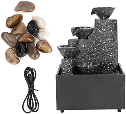 Yitengteng Indoor Fountain Ornament Mini Tabletop Fountain Decoration for Home Office