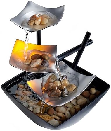 Fengshui Caishen Tabletop Water Fountain for Meditation and Relaxation