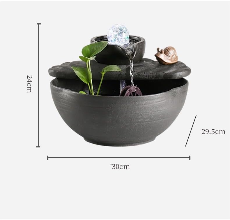 Calm Indoor Fountain Tabletop Ceramic Water Decor