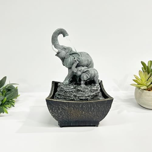Natures Mark Playing Elephant Water Fountain with Adapter