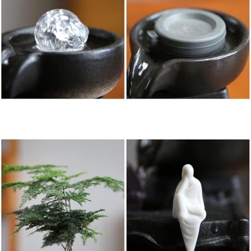 Zen Water Fountain Indoor Desktop Decor Stone Waterfall