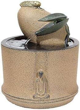 Elegant Desktop Water Fountain with Meditation Symbols