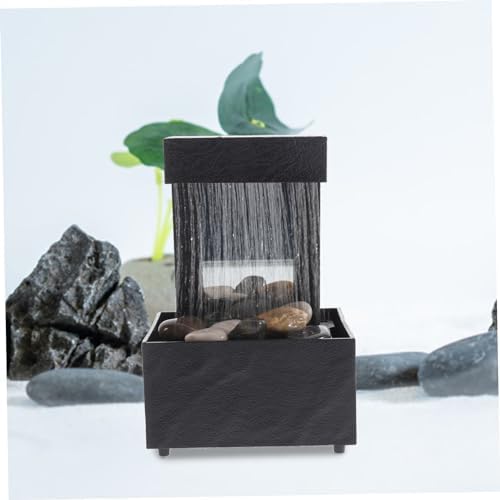 SOLUSTRE Running Water Ornament Desktop Fountain Zen Decor for Home Office Bedroom