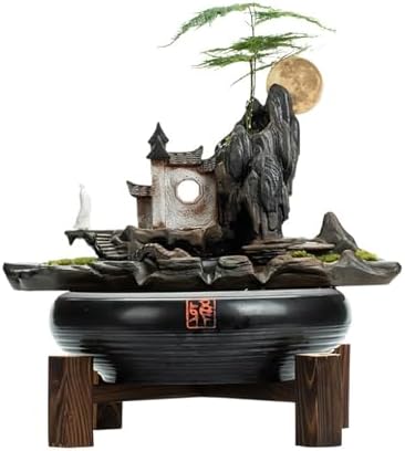 Ceramic Rockery Fountain Humidifier Tabletop Decor