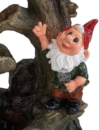 Decorative Woodland Gnome Water Fountain with LED Light 1