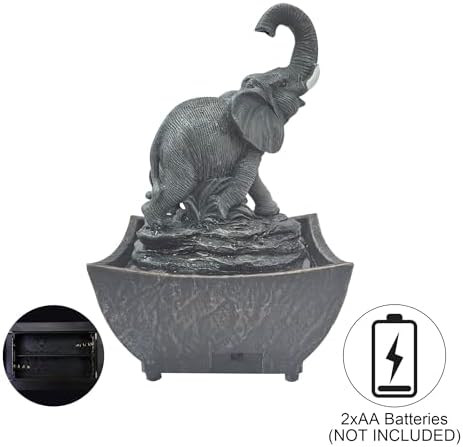 Natures Mark Playing Elephant Water Fountain with Adapter