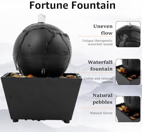 6 Inch USB Powered Tabletop Fountain with Lights