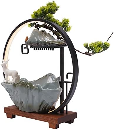 CNCEST Tabletop Water Fountain with Mist LED
