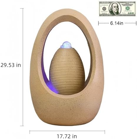 Fengshui Caishen Tabletop Water Fountain for Meditation and Relaxation 1