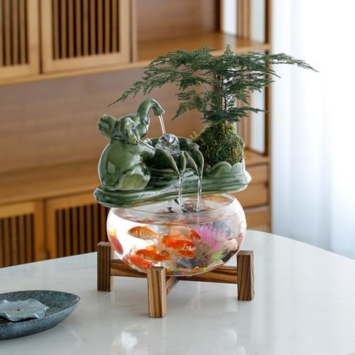 Small Tabletop Fountain for Living Room Office Decor
