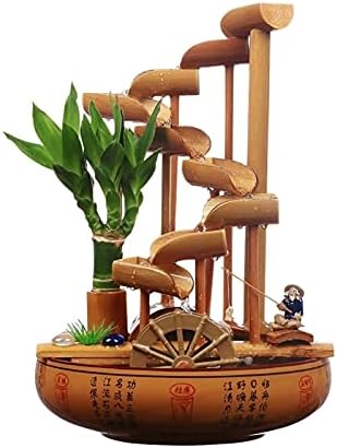 Bamboo Tabletop Water Fountain Indoor Outdoor Feng Shui Decor