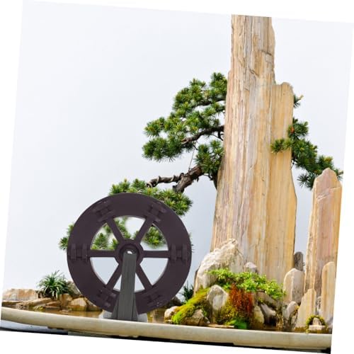 FAVOMOTO 2pcs Micro Water Wheel Fountain Decoration for Aquarium and Zen Garden