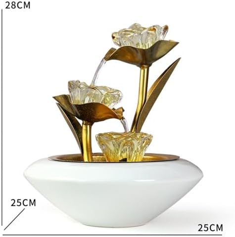 Golden Lotus Tabletop Fountain Artistic Water Feature