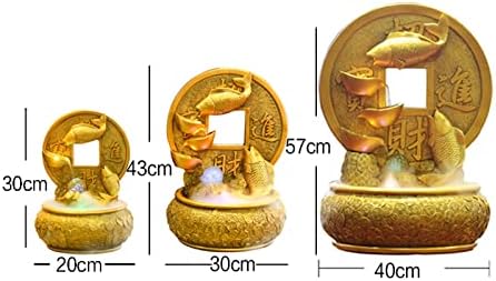 Golden Koi Tabletop Water Fountain with Rotating Ball