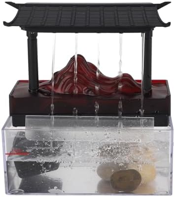 Tabletop Water Fountain with LED Light USB Powered